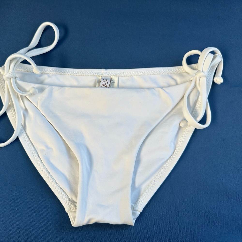 BECCA White Bikini Bottom Size Medium